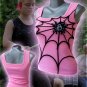 Spiderweb Punk Tank Top Pink