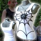 Spiderweb Punk Tank Top White