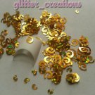 Nail Art Glitter Shapes(1Tsp Gold holographic Swirls Glitter Spangles )