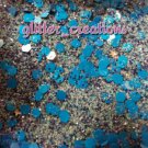 Nail Art Glitter Mix! New mix! matte neon blue hexies! 1 Tsp