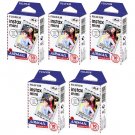 5 Packs Airmail FujiFilm Fuji Instax Mini Film, 50 Photos Polaroid 7S 8 70 X282