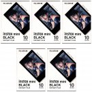 5 Packs 50 Photos Black Frame FujiFilm Fuji Instax Mini Film Polaroid 7S SP-1 X395