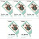 5 Packs 50 Photos Sky Blue Frame FujiFilm Fuji Instax Mini Film Polaroid 7S SP-1 X396