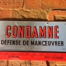 Vintage Antique French Metal Sign Industrial Garage Art Decor