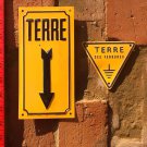 Vintage Antique French Metal Signs Industrial Garage Art Decor