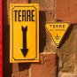 Vintage Antique French Metal Signs Industrial Garage Art Decor