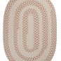 2' x 8' Oval Traditional Reversible Braided Rug Evergold Color