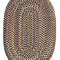 2' x 10' Oval Traditional Reversible Braided Rug Dark Brown Color