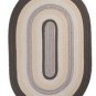 2' x 8' Oval Indoor/Outdoor Reversible Braided Rug Slate Color