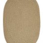 5' x 8' Oval Traditional Reversible Braided Rug Celery Check Color