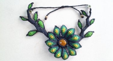 Flower of Tiger Eye for Cuffs