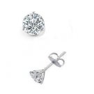 0.15 ct Round Diamond Solitaire Martini Single Stud Earring 14K White Gold (SR015W)