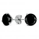0.75ct Black Diamond Solitaire Single Martini Stud Earring 14k White Gold (SE1050-075WB-PROMO)