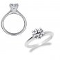 0.15 ct Round Diamond Solitaire 14k White Gold Engagement Ring + EXTRAS (TSR015W)