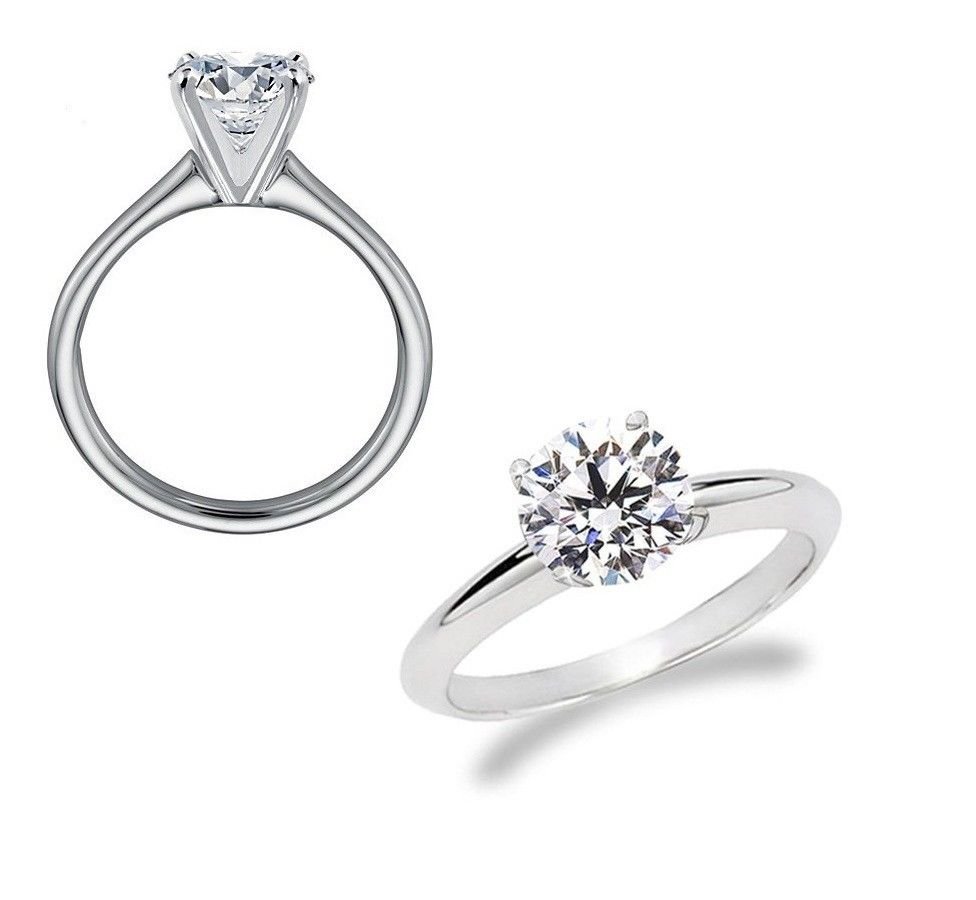0.35 ct Round Diamond Solitaire 14k White Gold Engagement Ring + EXTRAS (TSR035W)