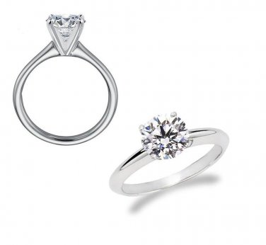 0.45 ct Round Diamond Solitaire 14k White Gold Engagement Ring + EXTRAS (TSR045W)