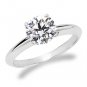 0.10 ct Round Diamond Solitaire 14k White Gold Engagement Ring + EXTRAS (TSR010W)