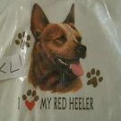 DS53 I LOVE MY RED HEELER t-shirt  size XL NWT great dog lover gift