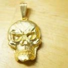 diamond cut GOLD TONE SKULL pendant vintage many similar available