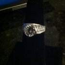 QVC Sterling Silver Diamonique About A Size 7 Round Unique Design Marked 925 CZ