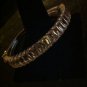 Silver Tone And Rhinestone Bangle Bracelet