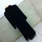 Talbots Size Small Two Piece Top And Skirt Set Velour Dark Blue Machine Wash