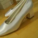 Size 5 dyeable dye heels shoes bridal wedding prom formal white item # 114