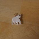 faux ivory small carved ELEPHANT Pendant vintage (for necklace) old stock new