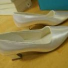 Size 5 dyeable dye heels shoes bridal wedding prom formal white item # 109