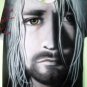 Customs T-shirt Using Airbrush Painting Black / White T-Shirt