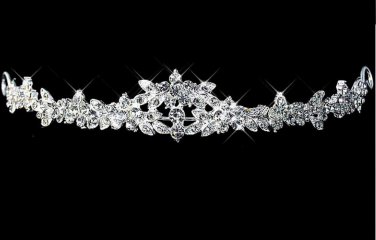 Vintage Style Rose Rhinestone Wedding Bridal Tiara Bride Hair Tiara Headband