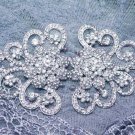 Large Vintage Crystal Rhinestone Wedding Belt Buckle Matching Clasp Closure