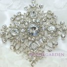 New Crystal Rhinestone Bridal Bride Wedding Dress Sash Cake Rhombus Brooch Pin