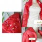 FREE SHIP - Faux Pearl Off White Wedding Bridal Shoulder Cape Shrug Wrap jacket