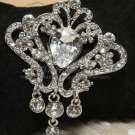 Rhinestone Crystal Wedding Dress Cake Decoration Pendant Dangle Brooch Pin