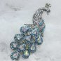 Rhinestone Crystal Bridal Wedding Dress Peacock Wedding Hair Brooch Pin