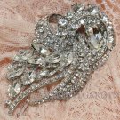 Vintage Dress Crystal Rhinestone Bridal Wedding Hair Buckle Metal Brooch Pin
