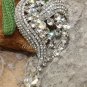 Dangle Heart Teardrop Crystal Rhinestone Bridal Wedding Hair Brooch Pin