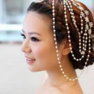 Crystal Chain Rhinestone Wedding Faux Pearl Shoulder/choker Necklace Hair Chain