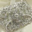Vintage Style Glass Crystal Rhinestone Wedding Bridal Bride Sash Brooch Pin