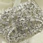 Vintage Style Glass Crystal Rhinestone Wedding Bridal Bride Sash Brooch Pin