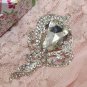 Crystal Rhinestone Layer Flower Wedding Hair Craft Shell Beach Party Brooch Pin