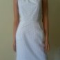 Nine West Sundress Petal White, Lined, Eyelet Dress Sz 14