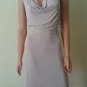 Calvin Klein Beige, New, Draped Neck, Career Jersey Dress Sz 8