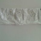 White Lace & Rhinestone Side Tie Waist Cincher/Corset Sz XS/SM