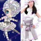 Black Butler Kuroshitsuji Circus Doll White Lovely Cosplay Costume