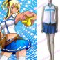 Fairy Tail Lucy Heartfilia White and Blue Cosplay Costume