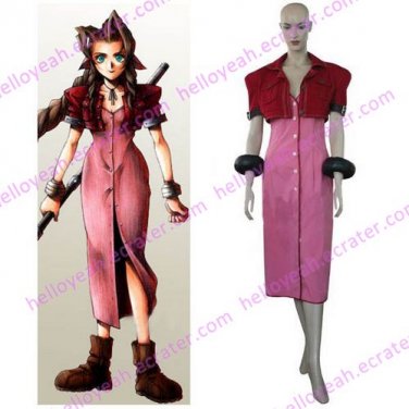 Final Fantasy VII Aerith Halloween Cosplay Costume