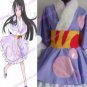 K-ON Akiyama Mio Purple Kimono Cute Cosplay Costume