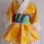 K-ON Tainaka Ritsu Lovely Light Yellow Kimono Cosplay Costume